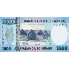 P35 Rwanda 1000 Francs Year 2008